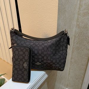 Authentic Coach handbag and wallet set